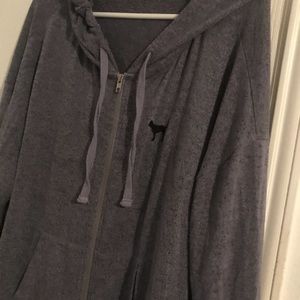 Soft purple/grey Pink zip up hoodie